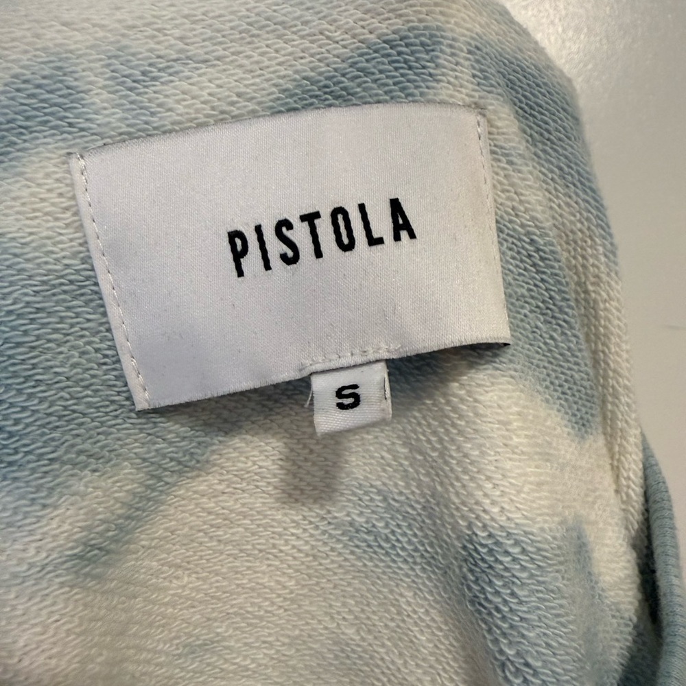 PISTOLA Misha Women’s Blue Tie Dye Crew Neck Pullover Sweatshirt Small - Picture 4 of 5